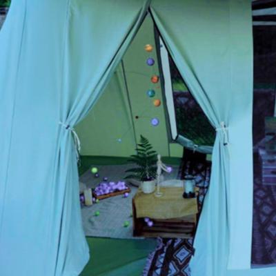 China Diagonal tying type low spring MOQ small family camping tent summer tent for outdoor entertaining for sale