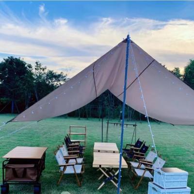 China UV-Resistant Sun Top Selling Large Shelter Square Folding Camping Tent With Galvanized Iron Pole for sale