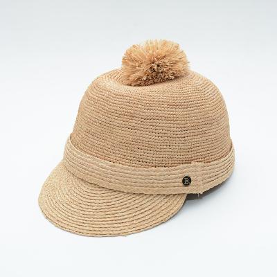 China New Picture Summer Straw Hat Beach Hat Princess Baseball Hand Made Straw Hat for sale