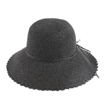 China Wholesale Picture Fashion Handmade Crochet Fringe Straw Hat Beach Straw Hats Natural For Women for sale