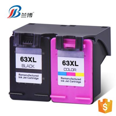 China Re-manufactured high quality 63 XL remanufactured ink cartridge compatible for Hp Officejet 4650 3830 3831 for sale