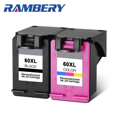 China Re-manufactured RAMBERY 60XL Refill Ink Cartridge For Hp 60 XL Deskjet F2480 F2420 F4480 F4580 F4280 D2660 D2530 D2560 hp60xl Replacement for sale