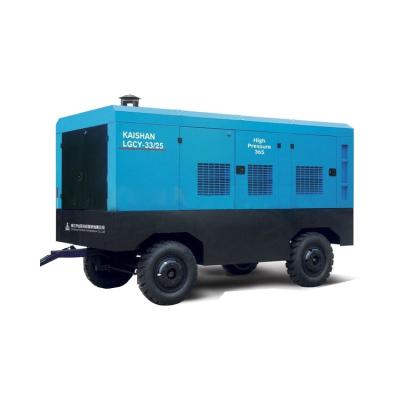 China OIL-LESS Screw Air Compressor LGCY-33/25 550kw High Pressure 25bar Driven Diesel Air Compressor for sale