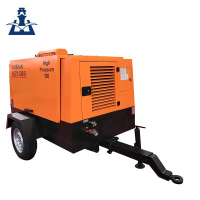 China OIL-LESS Kaishan KSCY360-13bar portable high pressure portable diesel powered air compressor for sale for sale