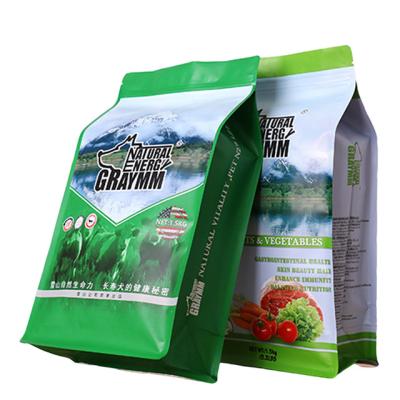 China BIODEGRADABLE Zipper Biodegradable Plastic Pet Food Bag Transparent Custom Plastic Packaging Pouch For Pet Food for sale