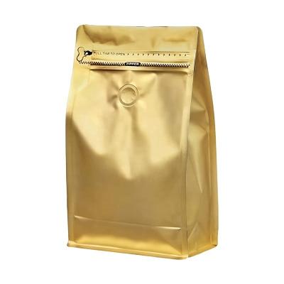 China 2022 Recyclable Packaging Hot Selling Custom Printed Flat Bottom Bag With Valve Food Grade Packaging For Coffee for sale