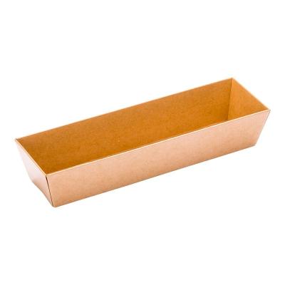 China Recycled Materials Food Grade Disposable Take Out Kraft Paper Sushi Box Container for sale