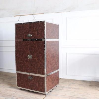 China Removable Wardrobe Vintage Leather Functional Shoes Trunk for sale