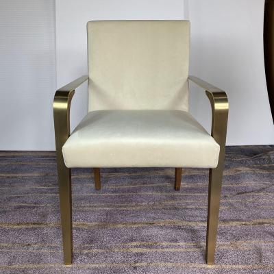 China Solid 304# Stainless Steel Base (Other) Adjustable Plating Gold with Solid Wood and Velvet Decoration Upholstery for sale