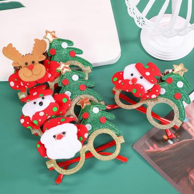 China Wholesale Custom Glass Sunglasses Glass Ornaments Christmas Party Activities Decoration Lucky Vasos De Navidad Funny Christmas Event Glass Sunglasses for sale