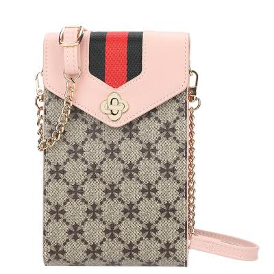 China 2022 New Fashion Women's Square Bag Small Cell Phone Bag With Credit Card Sling Cross - Designer Ladies Body Phone Wallet Handbags for sale