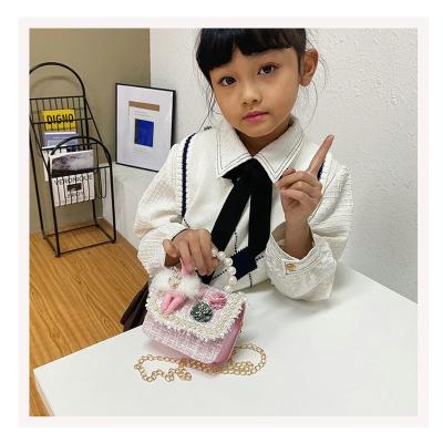 China Fashion Fashion Kids Bags Cartoon Jelly For Little Girls Princess Purse Designer Cute Kids Bags Pearl Girls Handbag for sale