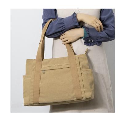 China Other 2022 vintage bags women handbags ladies pinch chains reusable shoulder bag shopping bag canvas packaging for sale