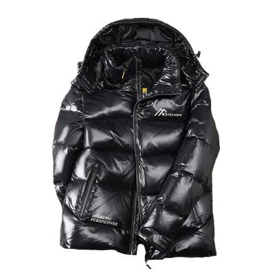 China High Quality Reversible Hooded Patchwork Down Jacket Men's Casual Down Jacket Stripper Plus Size Mens Fleece Custom Long Down Coat for sale