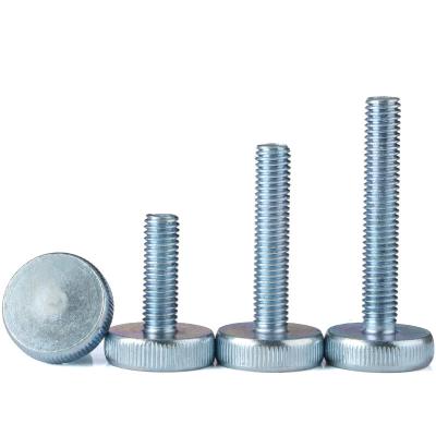 China DIN653 Knurled Flat Head Sharp Flat Head Point Knurled Thin Type GB835 Machine Thumb Screw Screws for sale