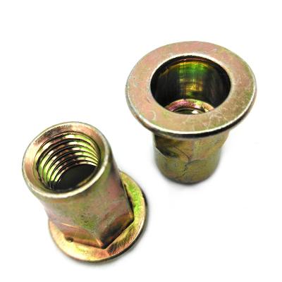 China Yellow galvanized heavy industry carbon steel m6 m8 m10 threaded insert blind expanding rivet nuts hot sale for sale