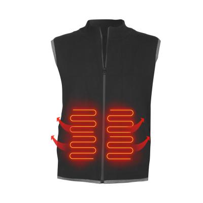 China Breathable Outdoor Heated Vest Nuanrong Heating Vest Three Zone Heating Vest Winter Heating Vest for sale