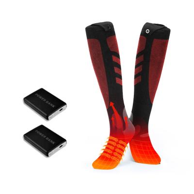 China Sustainable Factory Manufacture Custom 5V Thermal Rechargeable Battery Powered Heated Socks for sale