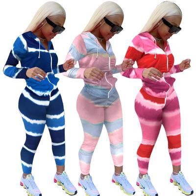 China Hot Selling Fashion QUICK DRY Women Printed Clothing Set Two Piece Casual Long Sleeve Hooded Women Tracksuits Plus Size Sweaters for sale