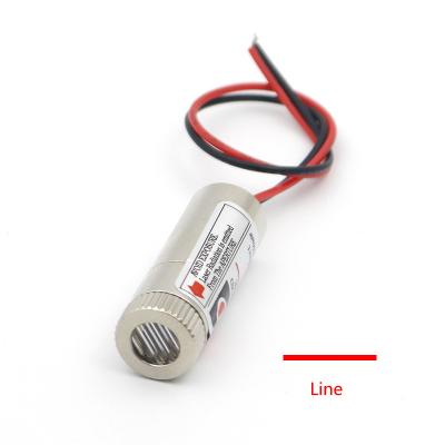 China Industral Making Devices 650nm 5mW Red Line Cross Laser Module Dot Head Focusable Glass Lens Adjustable Laser Diode Head Industrial Diameter 12MM 5V for sale