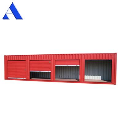 China Shipping Container And Storage Roller Shutter Doors 40ft Self Storage Steel Container for sale