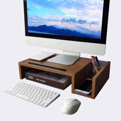 China Other Computer Monitor Riser Stand Monitor Desk Mount for PC TV Screen Laptop Stand Monitor Riser Wood for sale