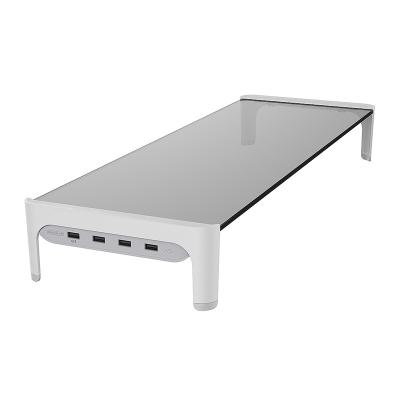 China Other TV Screen Riser Desk with USB Ports and Fast Charging Monitor Riser Stand Desk Riser for Monitor Imac Stand for sale