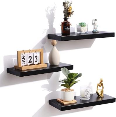 China Sustainable Wooden Floating Shelves For Home Small Wall Storage Shelf Hanging Book Shelves for sale