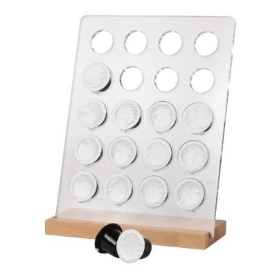 China Kitchen Accessories Stand 20pcs Sustainable Acrylic Coffee Pods Capsules Stand Racks And Rack Storage Racks for sale