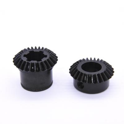 China Mechanical Equipments 45 Degree C45 Carbon Steel Material Small Miniature Spur Gear Bevel Gear for sale