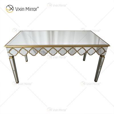 China Modern Facoty End Supply Luxury Pure Gold Table WXF-668 Homemade Mirrored Coffee Table for sale