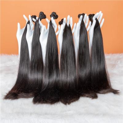 China Funmi Hair Beauty Hot Double Drawn Bone Straight Vietnam Hair Bundles With Closure for sale