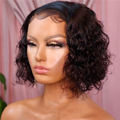 China Hot Beauty Curly Ready To Ship Brazilian Remy Human Hair Water Wave 4x4 Closure Wig Virgin Hair Wigs Cheap Wholesale Vendor for sale