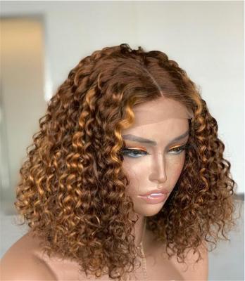 China Hot Double Curl Beauty Pixie Hair Wig Wholesale Ready To Ship Brazilian Short Wigs For Color Women Lace Front Wigs for sale