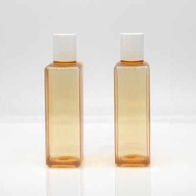 China Hot Selling Recycable 100ml 200ml 300ml Square Empty Plastic Toner Bottle Lotion Essence Bottle With Cap for sale