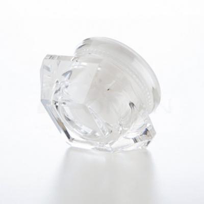 China Luxury Single Recycable Diamond Shaped Acrylic Cosmetic Jar 15g 30g 50g for sale