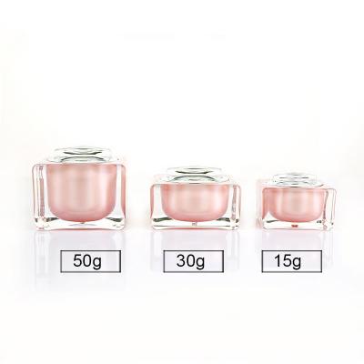 China New Recycable Luxury Imperial Crown Shape 30g 50g Square Cosmetic Cream Jar For Face for sale