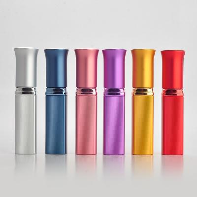 China Hot Selling Portable Personalized Empty Recycable Tube Atomizer Spray Pump Aluminum Perfume Bottle With Sprayer for sale