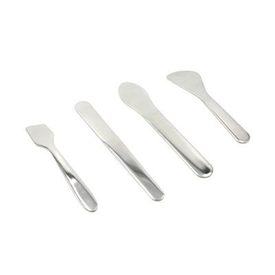 China 100% Recycable Silver Cosmetic Stainless Steel Metal Eye Cream Spatula Nickel Free for sale