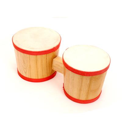 China China Supplier Sheepskin Wooden Percussion Instrument Kids Bongo Drums for sale