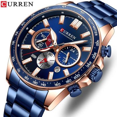 China CURREN 8418 Chronograph Men Wristwatches New Arrive Stainless Steel Chronograph Top Waterproof Watch For Mens Date Luxury Mens Watches for sale