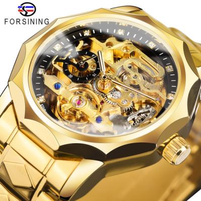 China Forsining Luxury Automatic Skeleton Dial Mens Mechanical Watch Tourbillon Watches Diamond Outdoor Wristwatch Relogio Masculino for sale