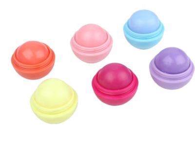 China 2021 high quality wholesale popular moist waterproof fruity ball make up lip balm for girls for sale