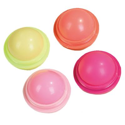 China 2021 new arrivals moist wholesale popular moist waterproof fruity ball shape lip balm for girls for sale