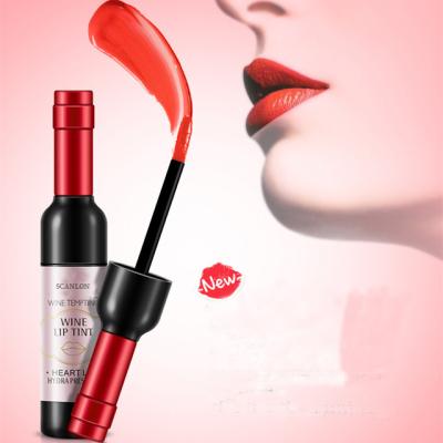 China Waterproof To Customize Wine Bottle Lip Tint Makeup Moisturizer Long Lasting Lip Gloss for sale