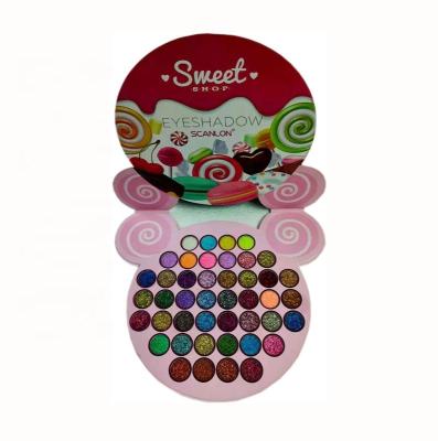 China New Arrivals Good Quality Glitter 44 Colors Eyeshadow Lollipop Hardpaper Palette Long Lasting Eyeshadow For Girls for sale