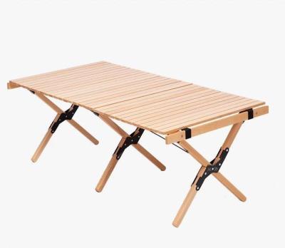 China Garden Modern Wooden Cheap Light Metal Cafe Leisure Portable Fishing Hike Folding Camper Roll Up Picnic Outdoor Table for sale