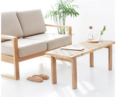 China As shown Japanese-style creative stool bed-end rattan Nordic minimalist living room bench bench stool bed patio corner shoe-changing table for sale