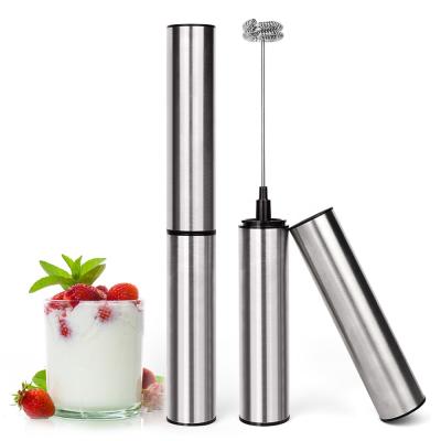 China Sustainable Hand Mixing Egg Machines Automatic Refillable Metal Milk Frother Machine for sale