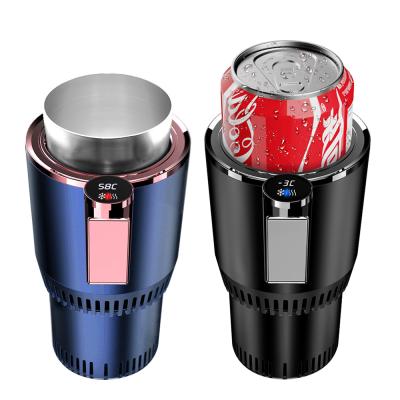 China 2-in-1 Car Cup Warmer Electric Hotter Drink and Cooler Coffee Smart Cooling&Heating Cups with Temperature Display for Car Travel for sale